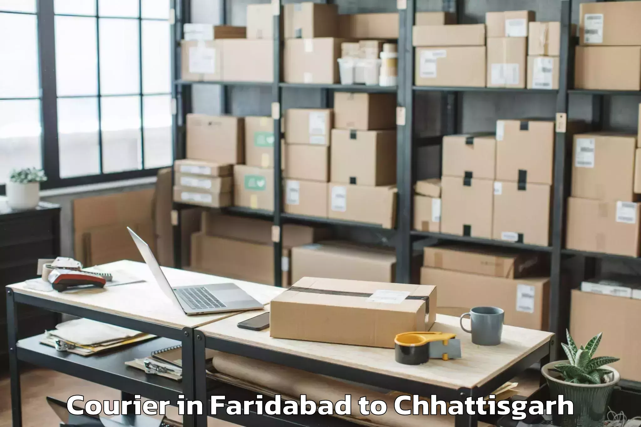 Quality Faridabad to Bhatapara Courier